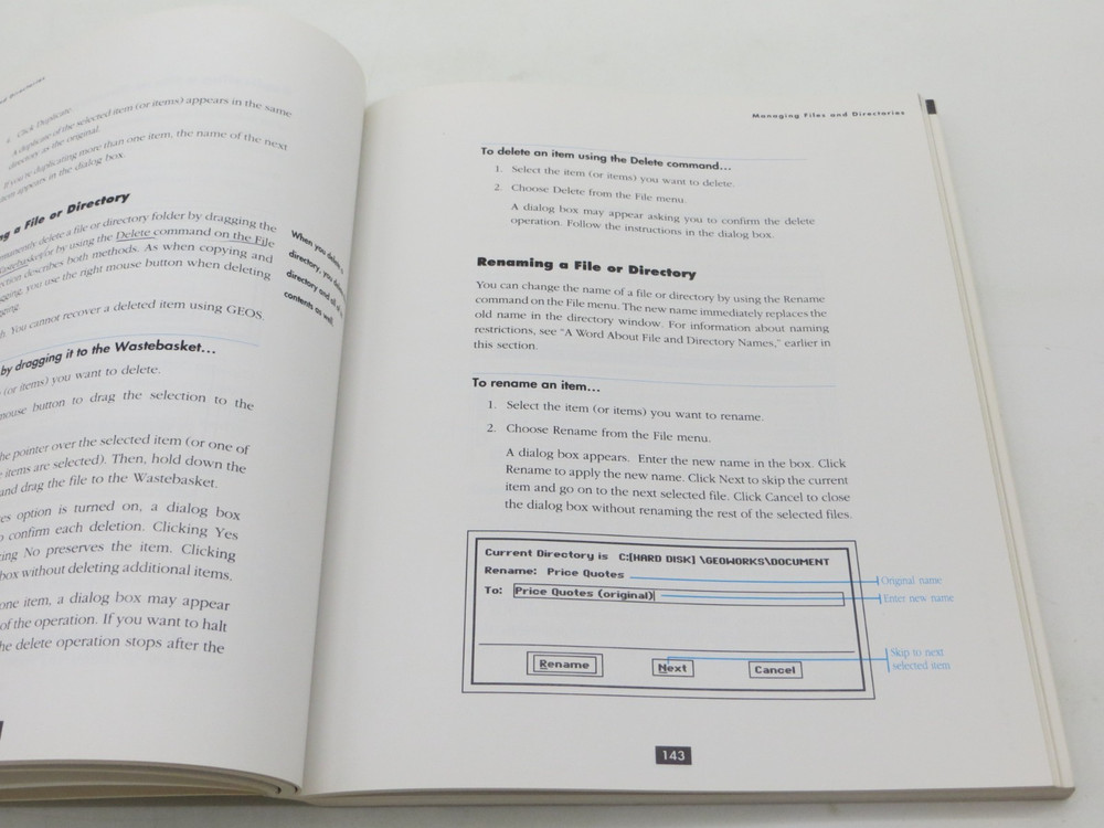 GeoWorks Ensemble Version 1.0 User's Manual vintage 1990 computer reference book