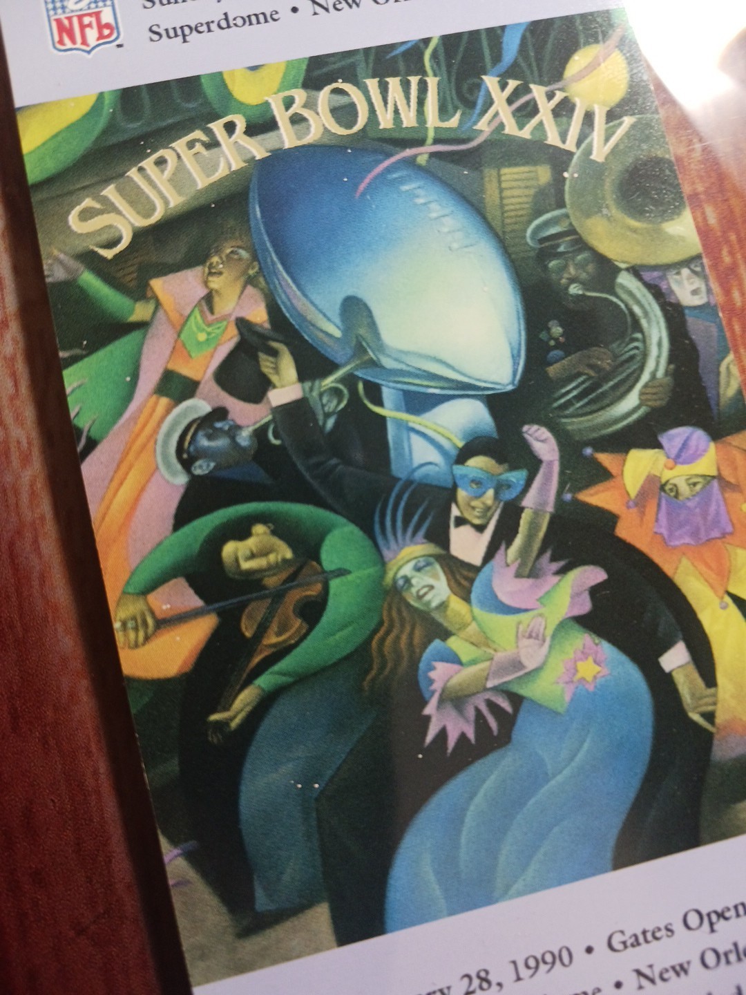SAN FRANCISCO vs DENVER 1990 Football Super Bowl XXIV~ Replica Ticket By Sprint