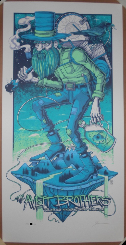 The Avett Brothers Troutdale Edgefield 2024 Poster Jim Mazza Signed Print #/50
