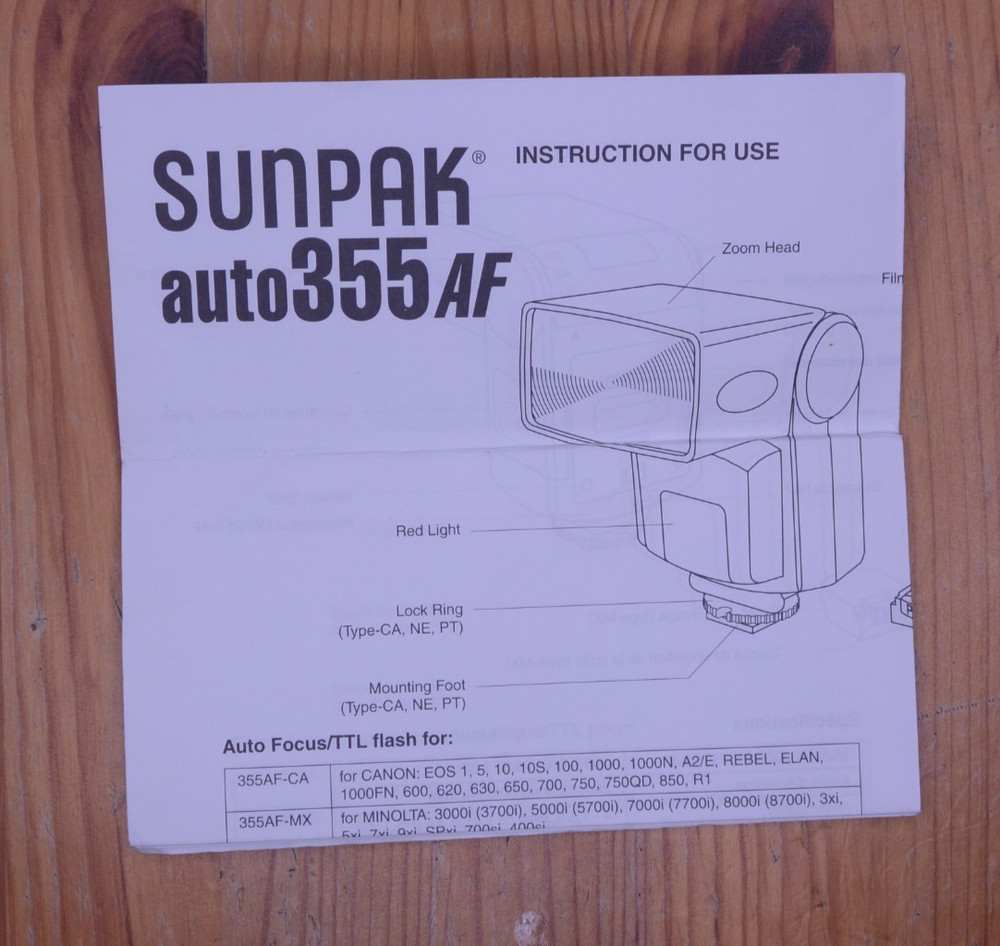 Sunpak Auto 355AF Thyristor Flash Tested