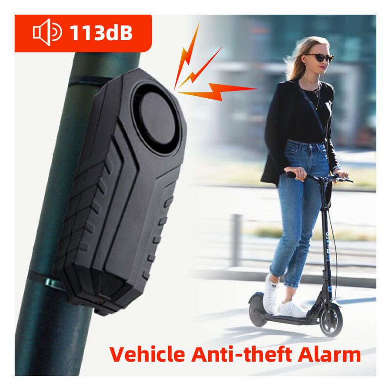 Pro-Wireless Security Vibration Motion Detector, 113 dB, Waterproof, Pocket Size