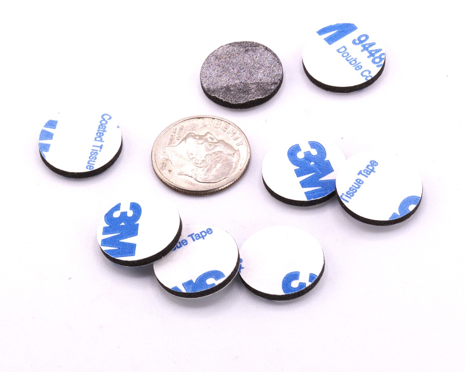 1/2" Dia x 1/16" Rubber Bonding Dots – Double-Sided Mounting Pads Fabrication