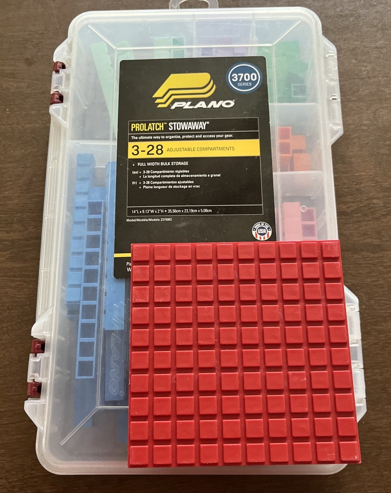 Math U See Manipulatives Integer Block Kit-All blocks &extra blocks & container