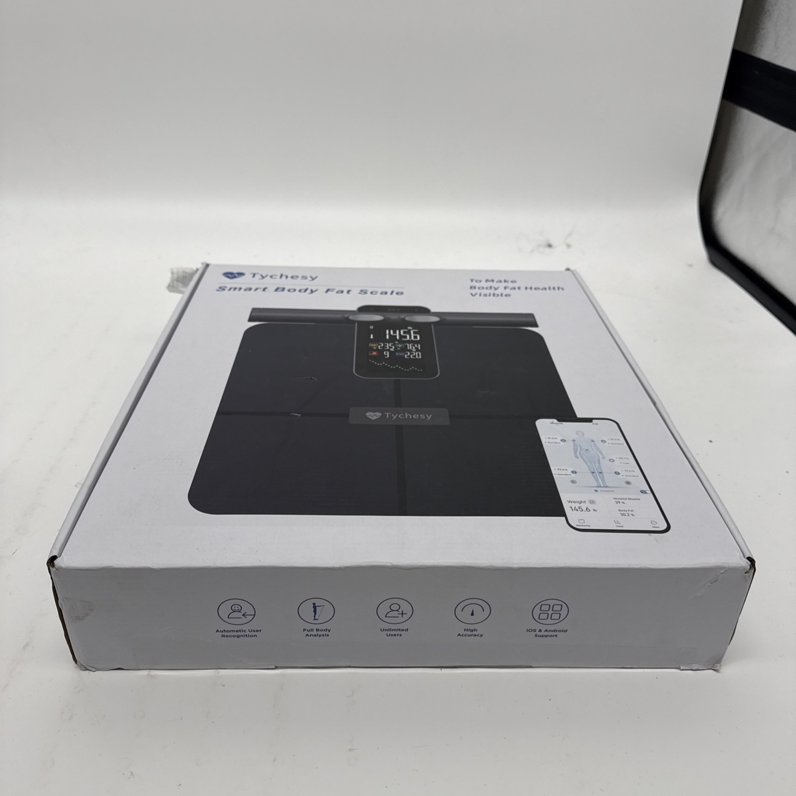 Tychesy Smart Body Health Scale, FI2419LB Medical Grade Analyzer, Black