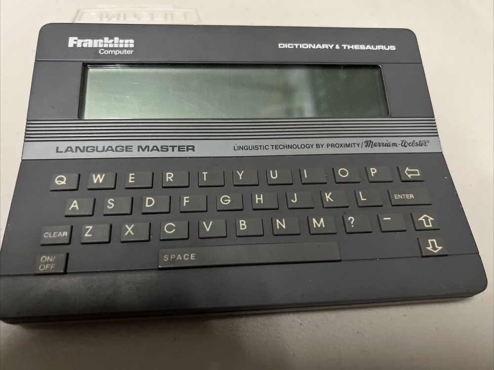 Franklin Language Master LM-2000 Gray *Tested & Working* Digital Retro 1987