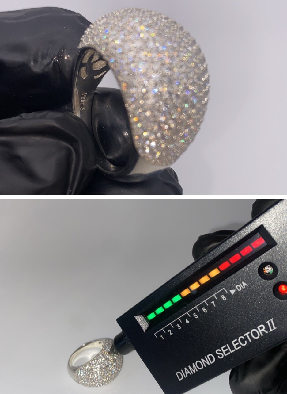 Men's Solid 925 Silver MOISSANITE Passes Pen Tester Pinky Ring Hip Hop