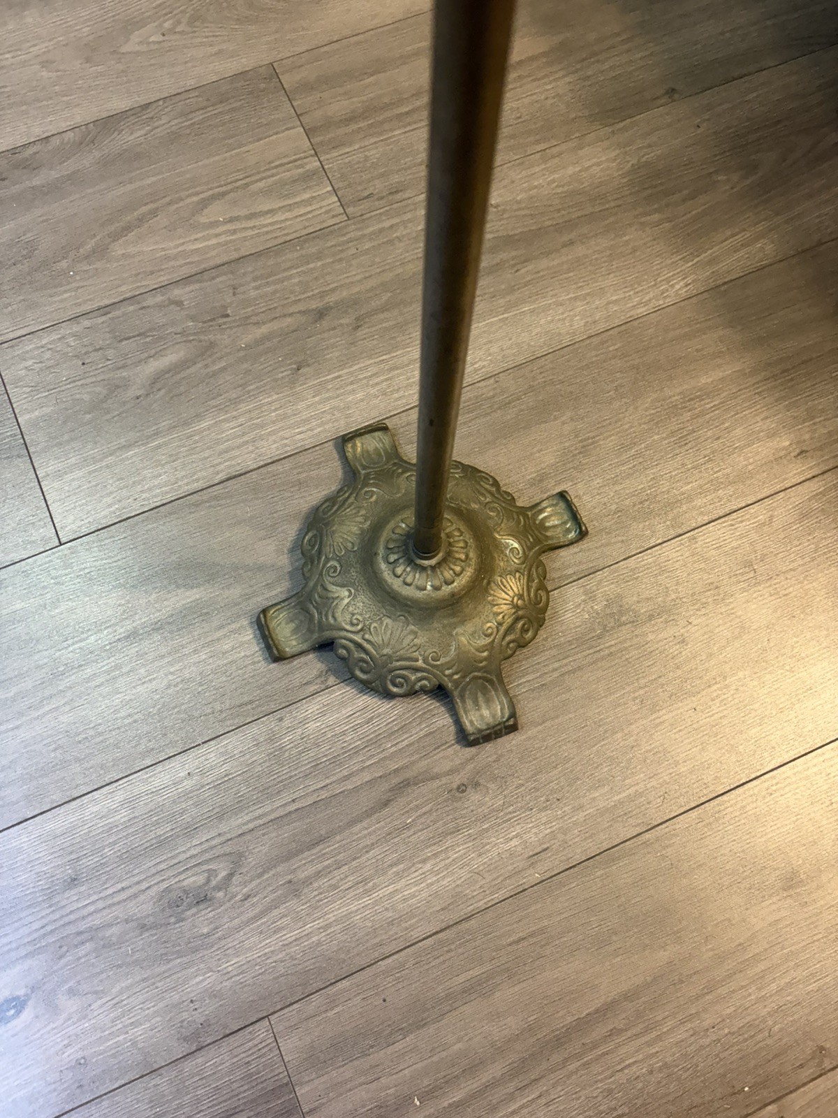 Vintage Ornate Floral Brass Music Stand Antique Adjustable Height