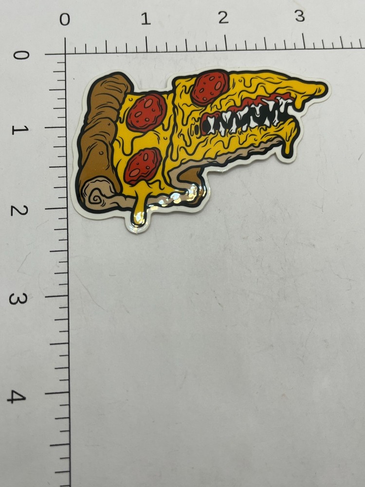 STICKER: scary pizza slice