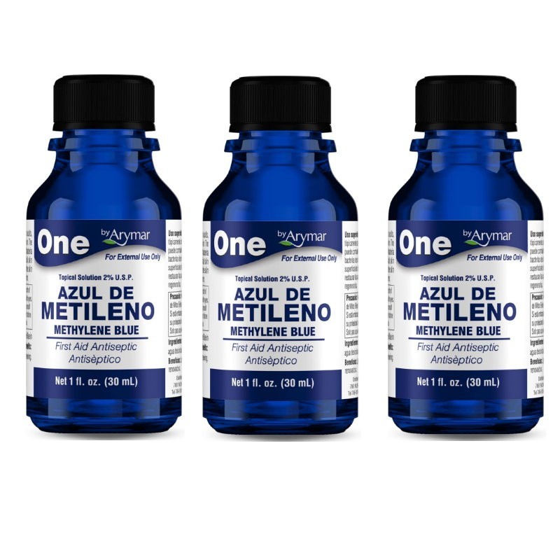 Topical Antiseptic for Minor Cuts, Thylene Blue 1%, Antiseptic Solution 1oz