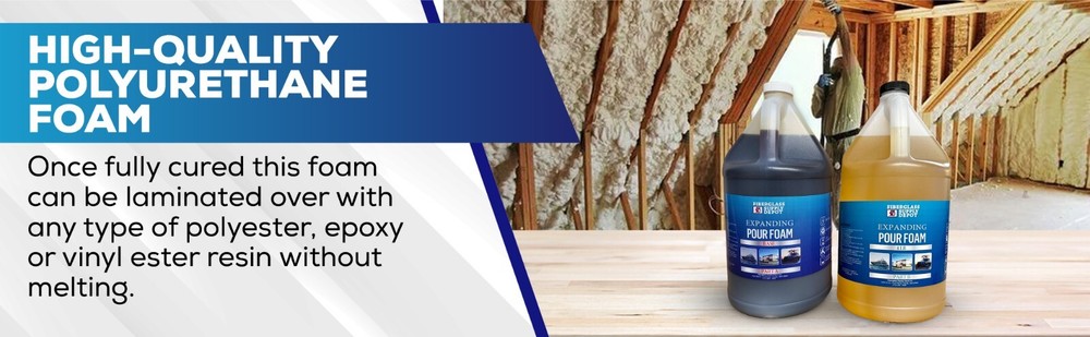 Liquid 4Lb Density Expanding 2 Part Closed Cell Polyurethane Pour Foam: 1/2 Gal.