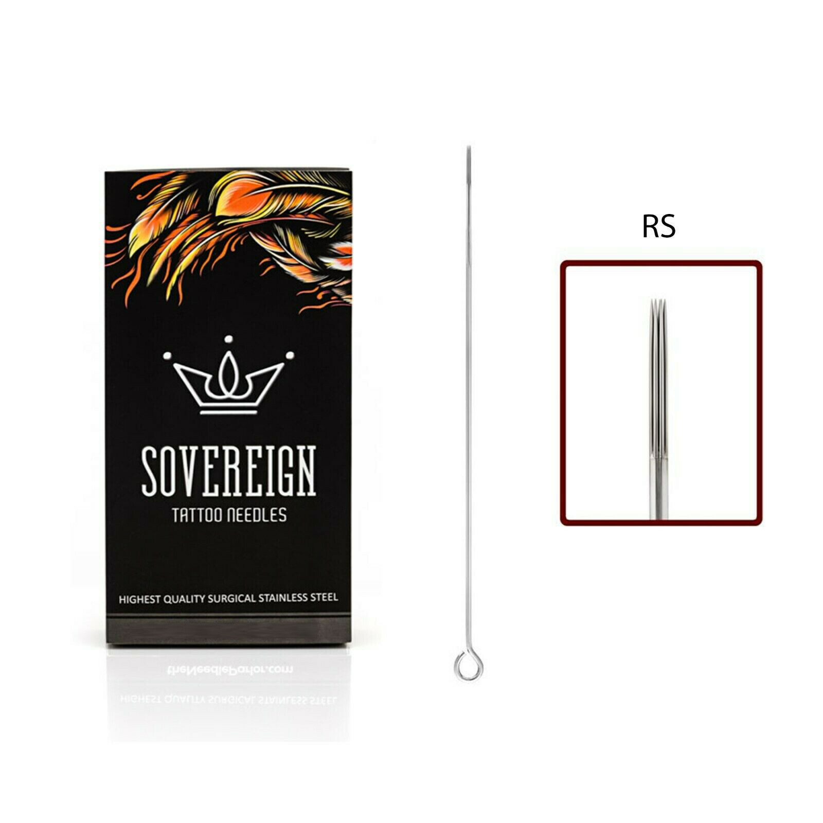 50 pcs Sovereign Sterile Disposable Tattoo Needles RL/RS/M/CM/F (TOP QUALITY!)