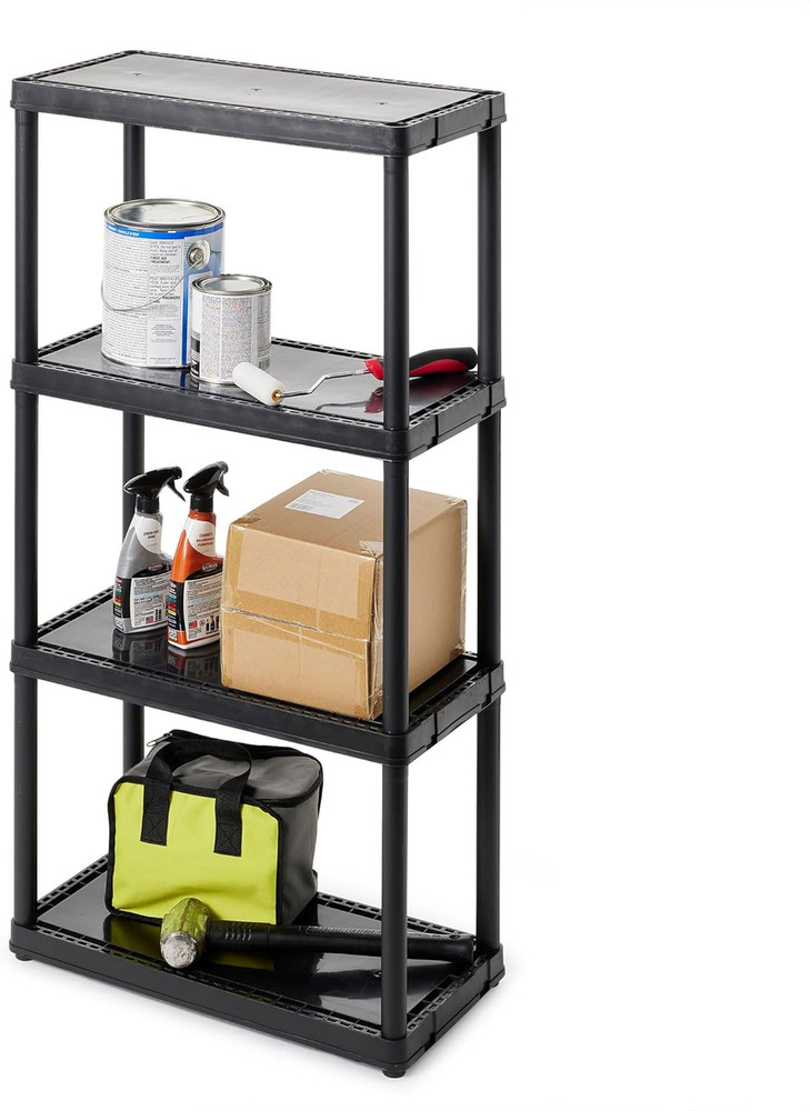 4 Shelf Fixed Height Solid Light Duty Storage Unit 24 x 12 x 48" Organizer Syste