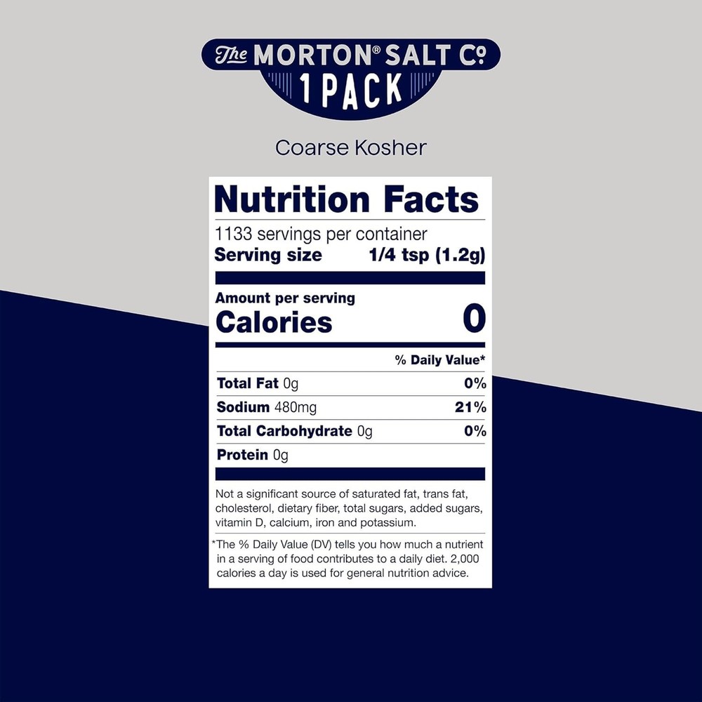 Morton, Salt Kosher, 48 Ounce