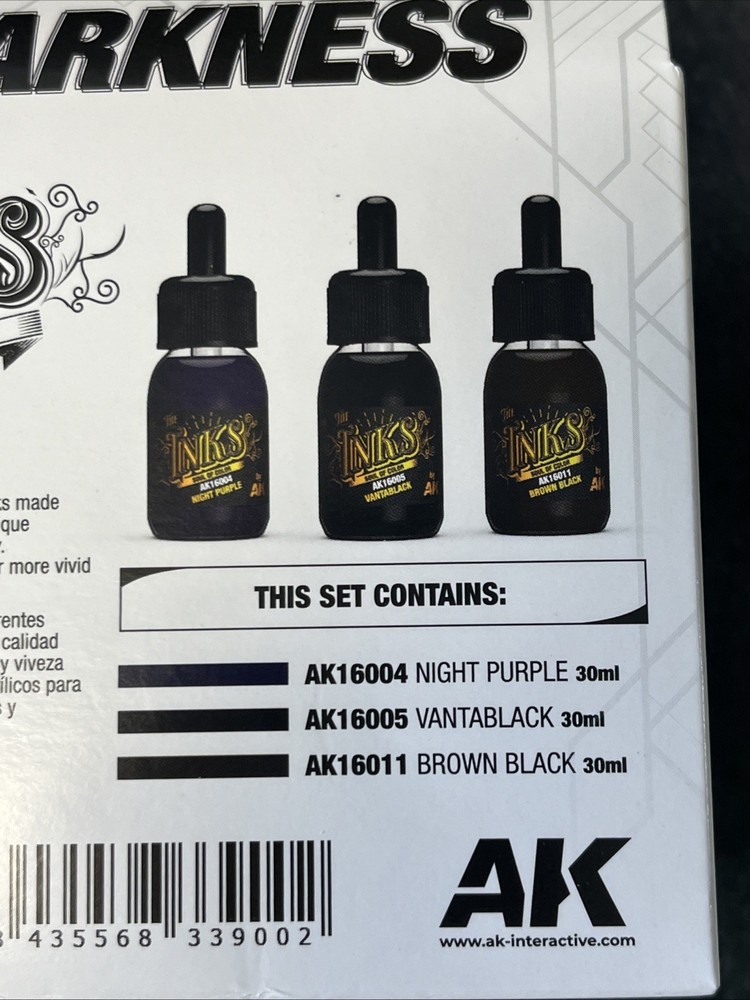 AK Interactive AK16023 Inks Colors Set (3) “Darkness”