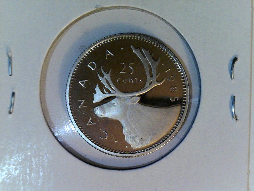 1985 Proof Canada Quarter.