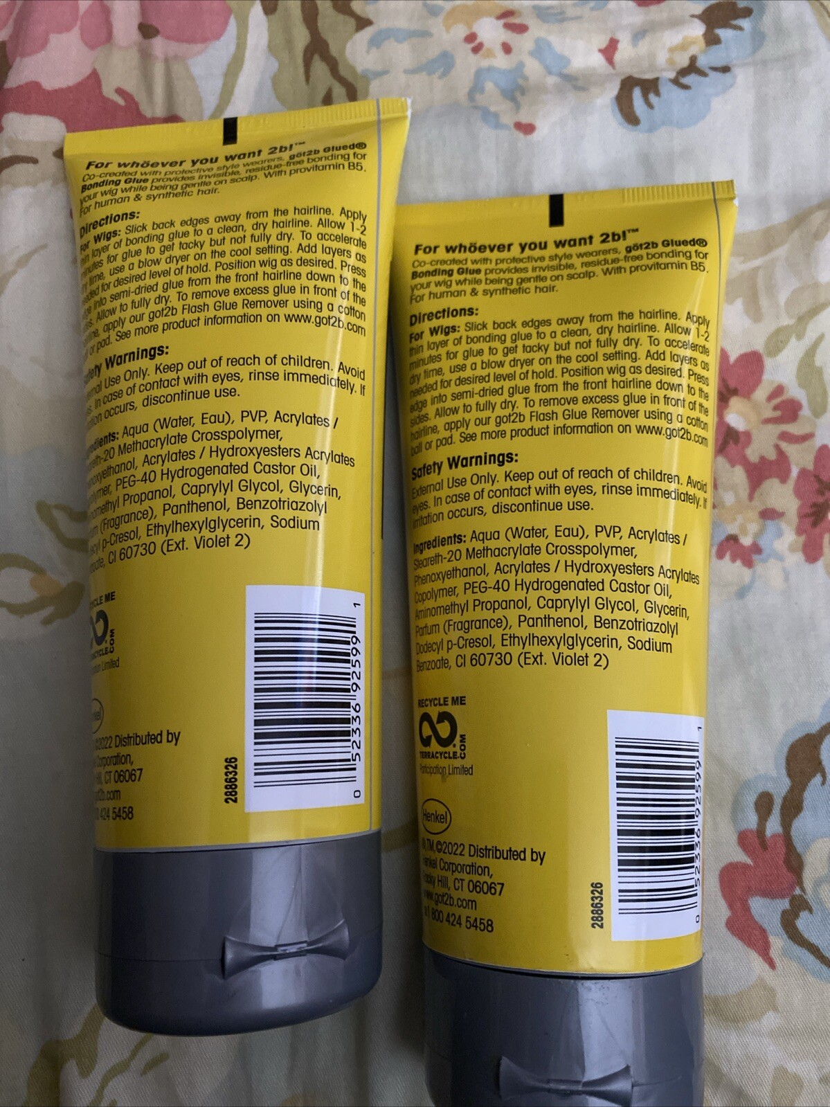 Got2b Glued Bonding Glue, For Protective styles, Gentle, Wig Glue 6 oz-lot Of 2!