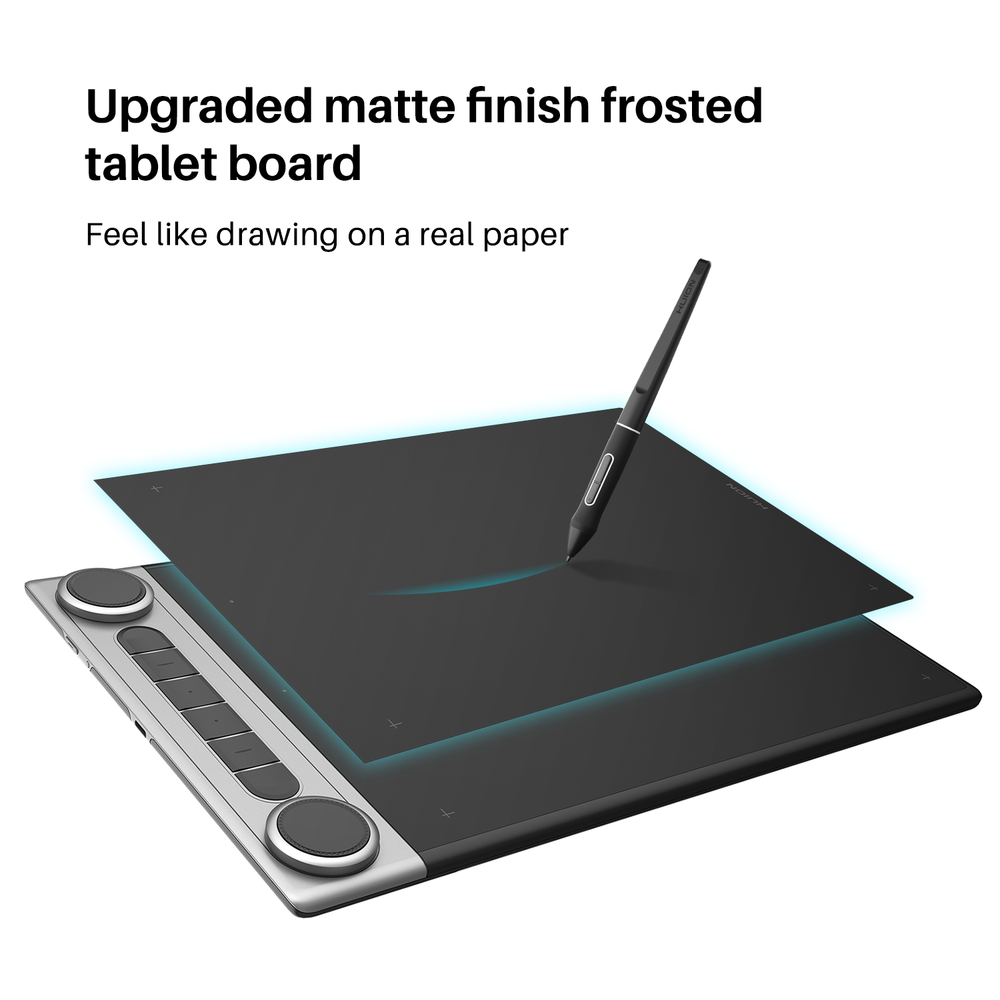 HUION Inspiroy Dial 2 Bluetooth Wireless Graphics Drawing Tablet with Dual Dials