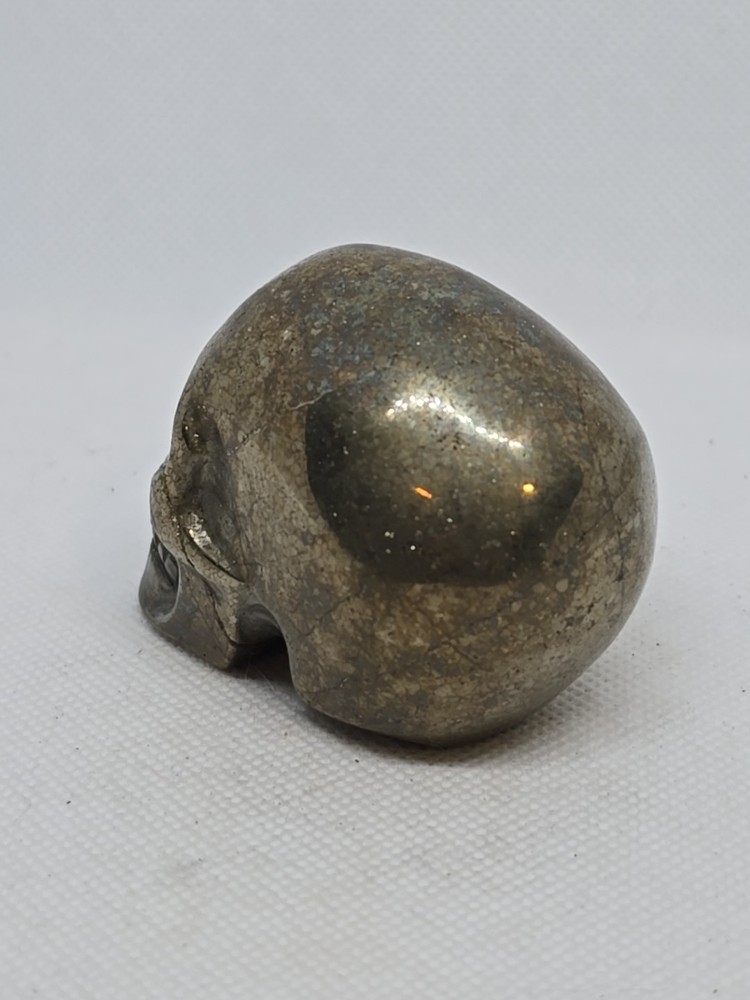 Carved Pyrite Skull
