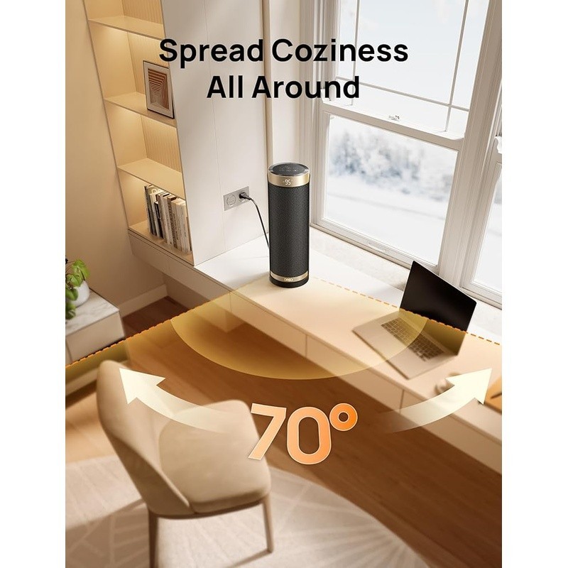 1500W Ceramic Tower Heater W/ Oscillation Timer Remote Control Energy Efficient