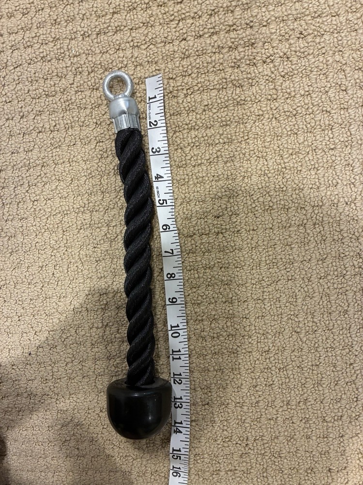 Single Grip Triceps Rope Pulldown Cable Attachment 14 Inch