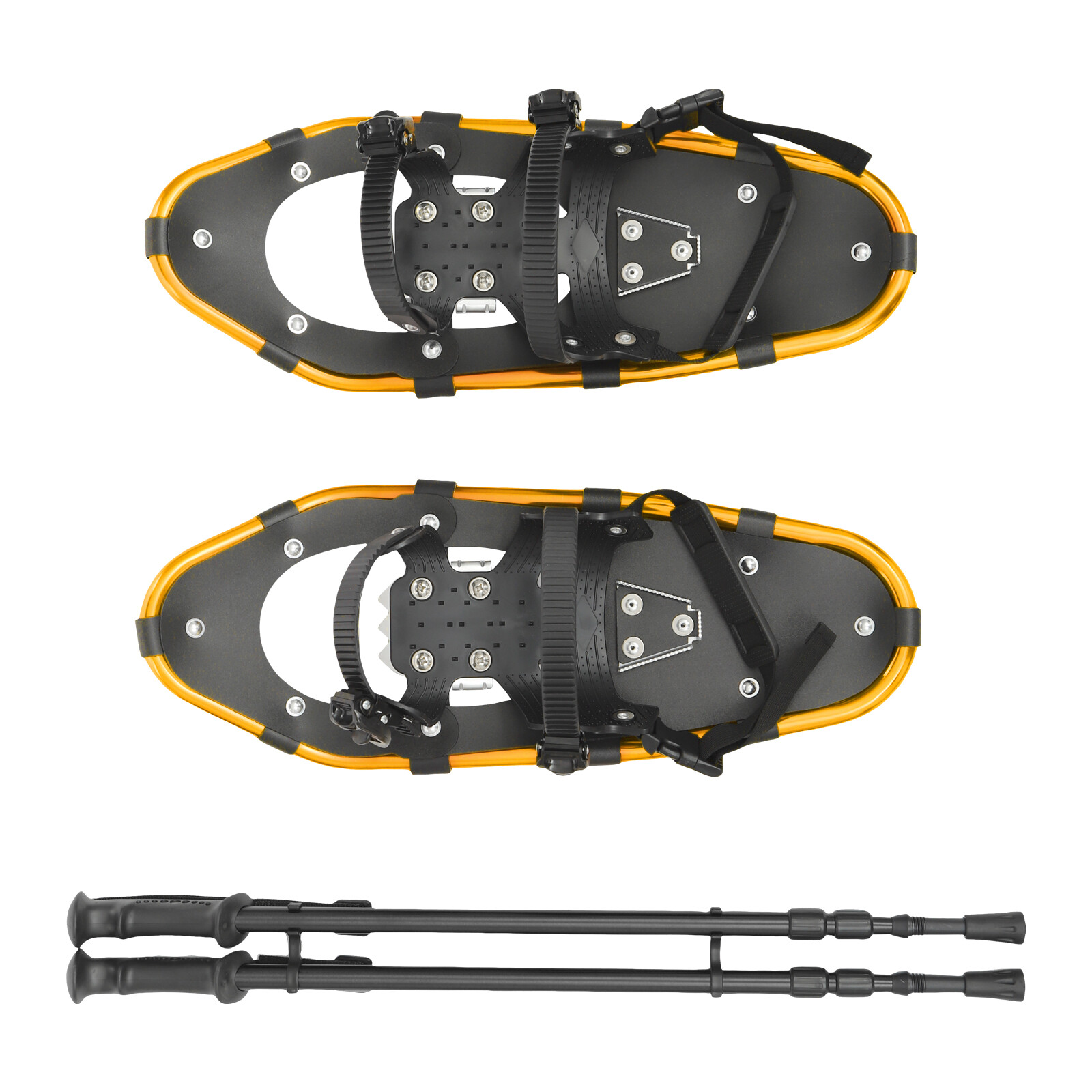21 Inch Snowshoes, Snowshoes& Adjustable Trekking Poles, Snowshoes for Men Women