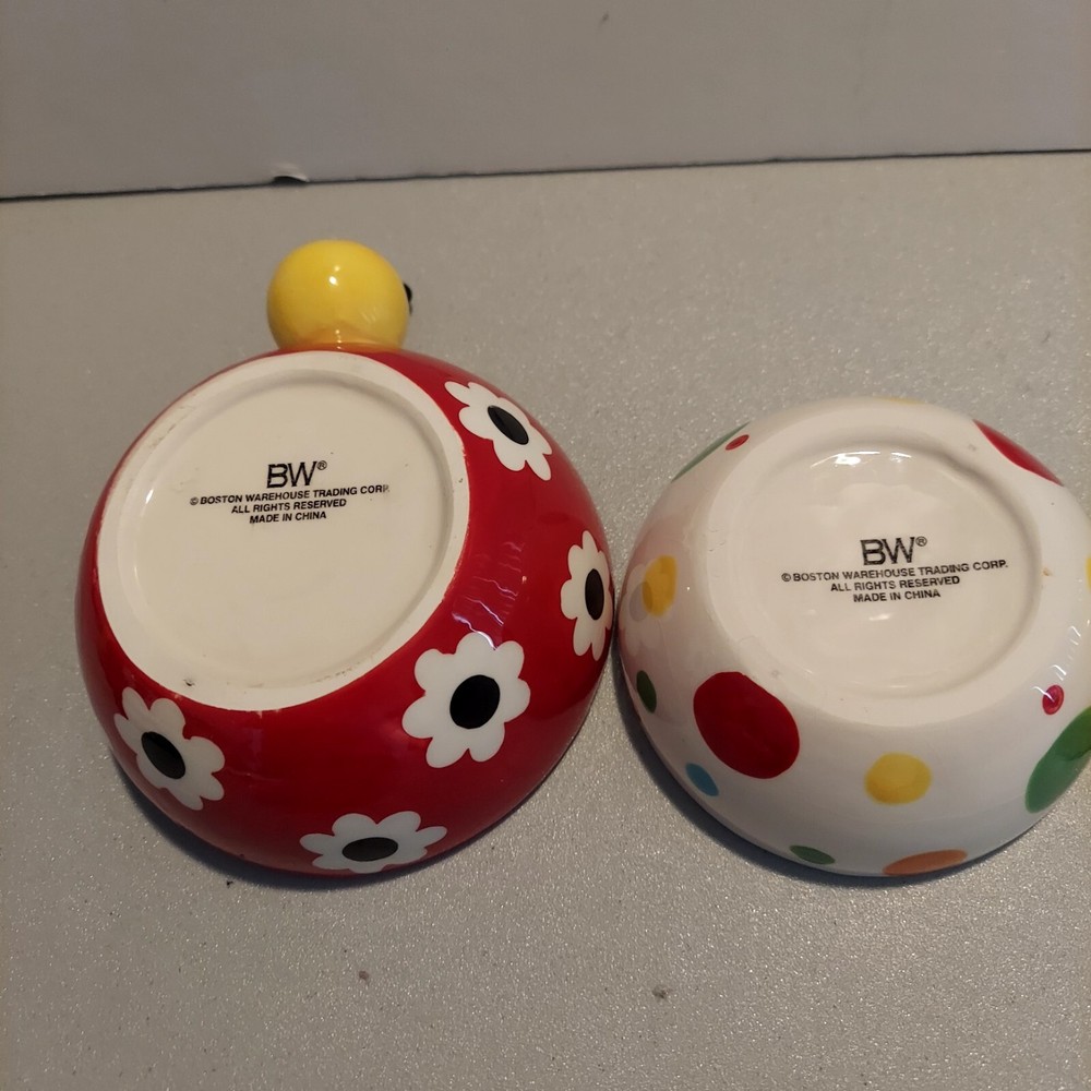 Boston Warehouse Trading#1638444 Ladybug Ceramic Nesting Measuring Cups
