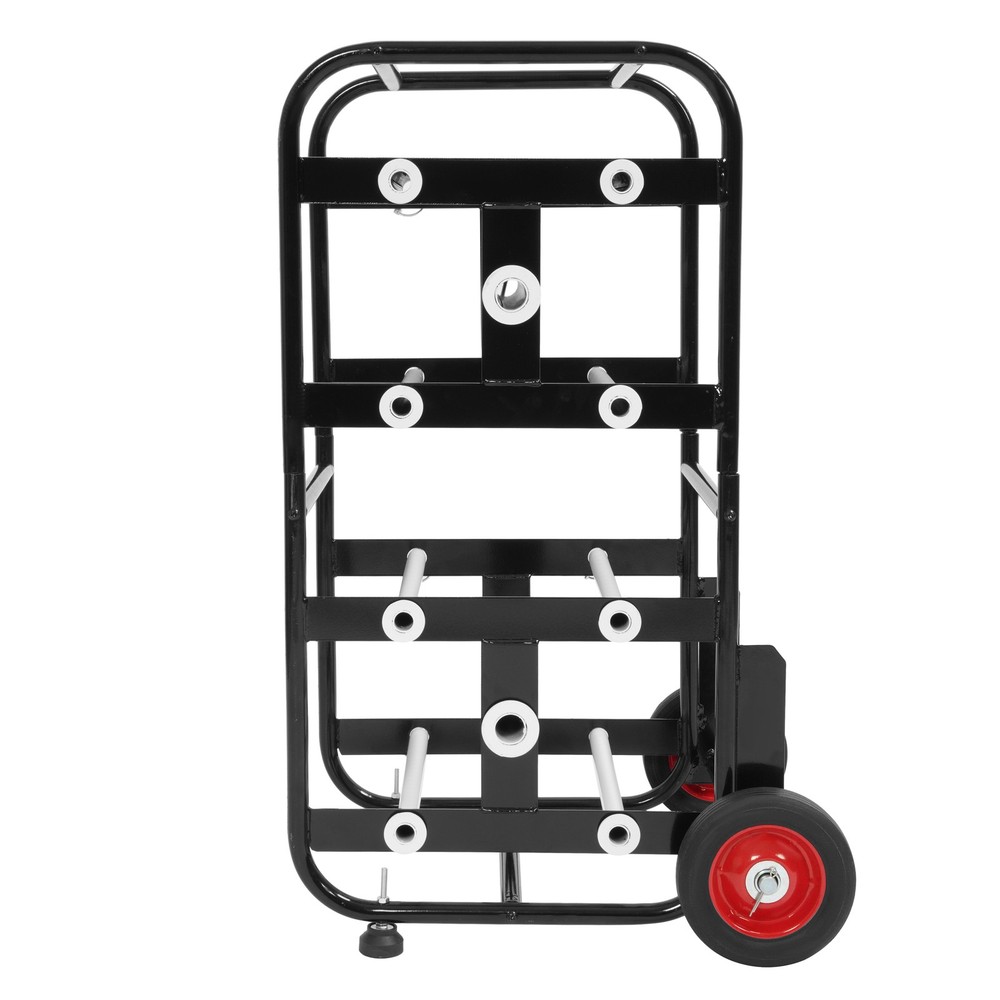 Wire Spool Rack Cable Holder Dispenser with 10 Rods Multiple Axle Spool Cart