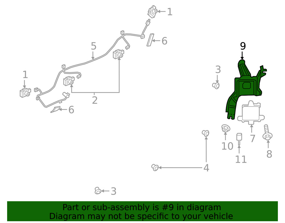 Genuine Mazda Blind Spot Detection System Warning Sensor Bracket GRT6-67-ZP1