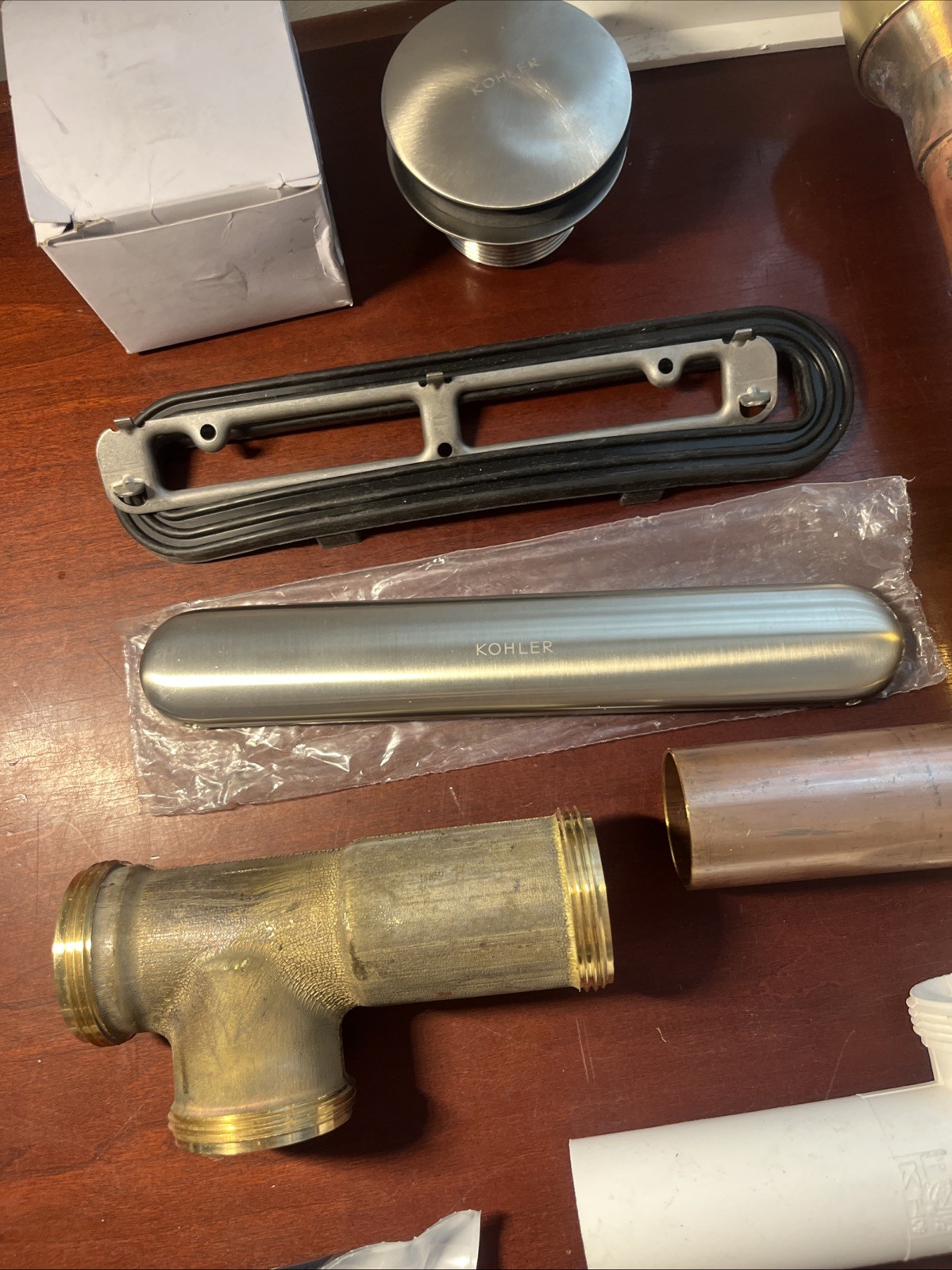 Kohler Clearflo 7271-BN Tub Drain Kit Slotted Brass Overflow Brushed Nickel READ