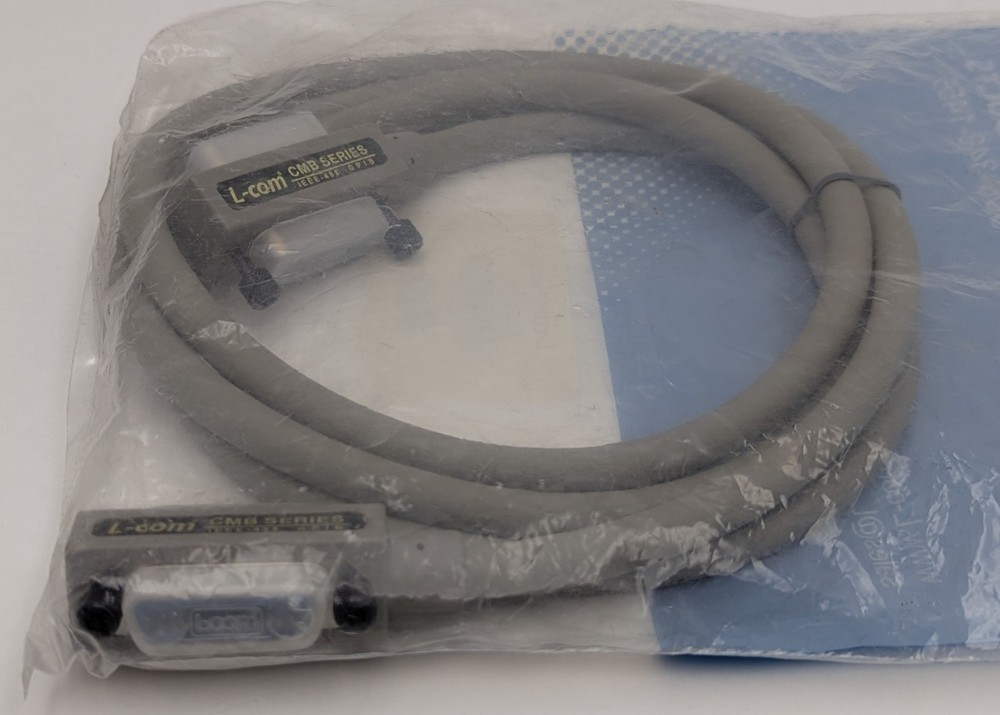 NEW L-Com CMB24-2M Molded IEEE-488 GPIB Cable 2m (6.5ft) Shielded Stackable NIP
