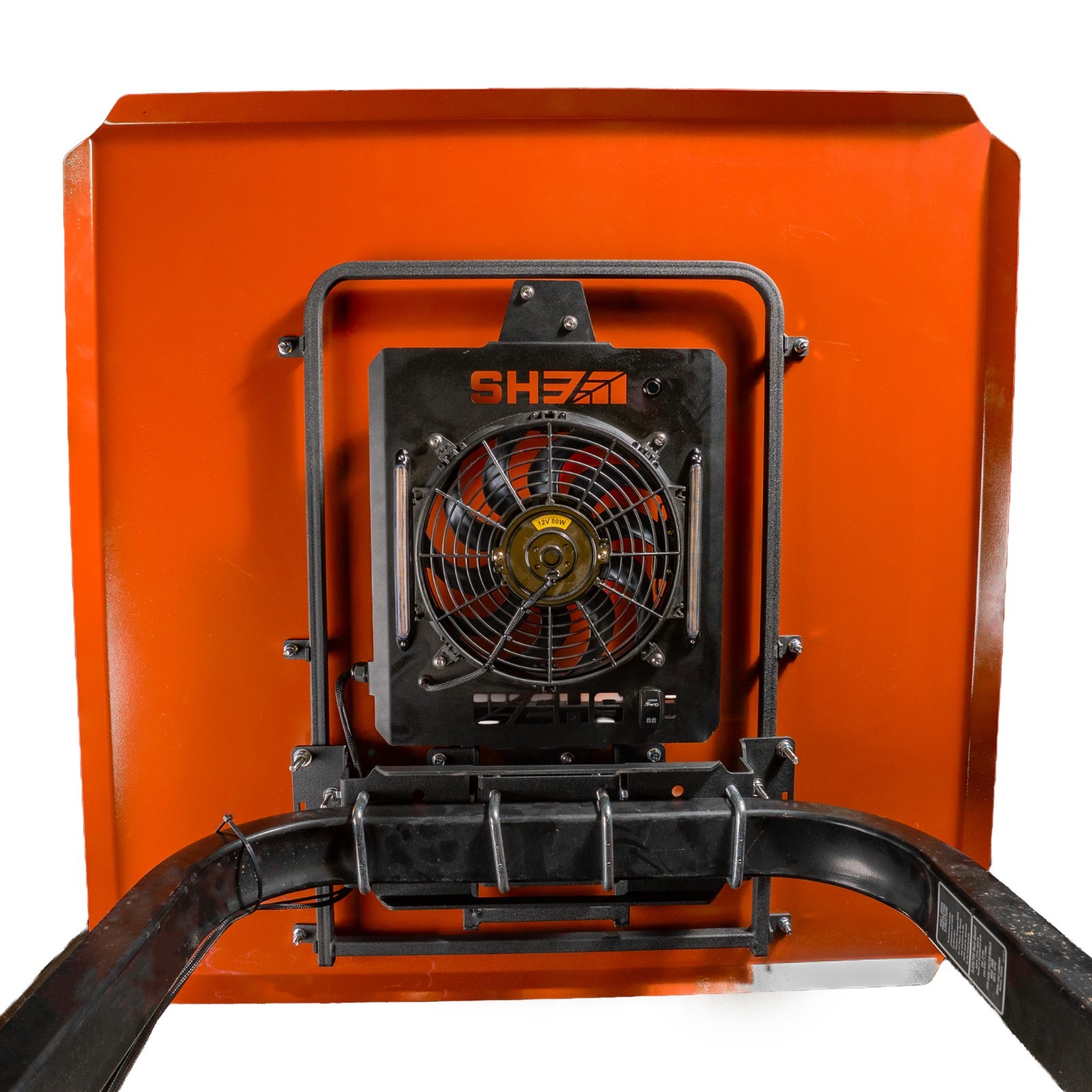 Zero-Turn Mower Canopy with Cooling Fan and LED Lights, Orange