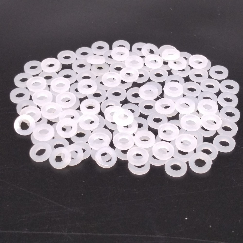 1000pcs M2.5 White Nylon Flat Washers