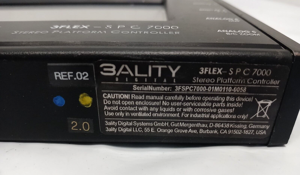 3ALITY DIGITAL 3FLEX SPC-7000 Stereo Platform Controller Same As Pictures