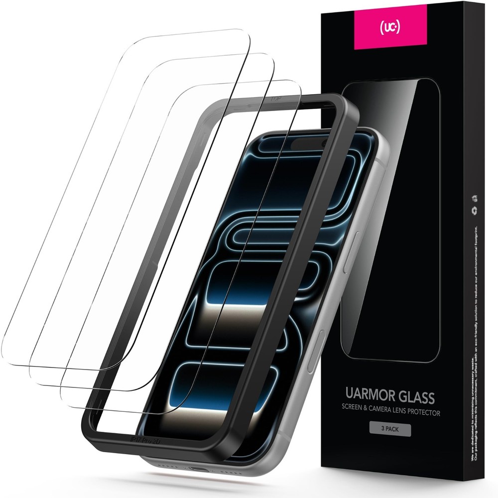 3 Pack Tempered Glass Screen Protector for iPhone 17 Pro Max - 9H Shatterproof,