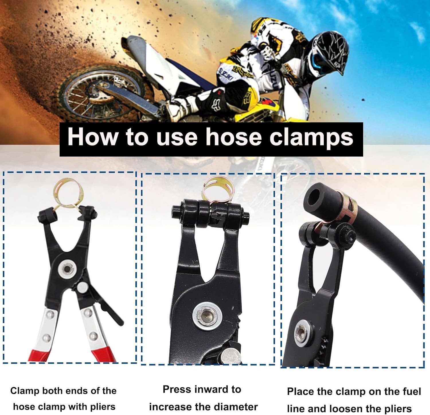 1/4 Inch ID Fuel Line Hose 10Ft + 20 Hose Clamps for Small Gas Engines-Free Ship