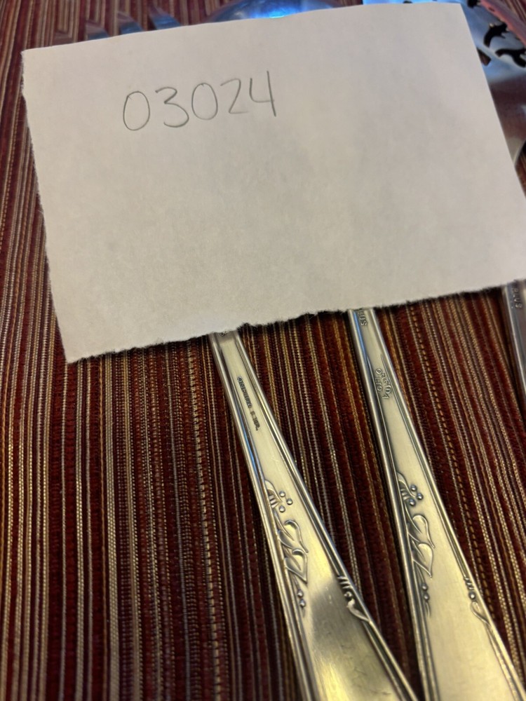 WM Rogers A1 Plus Oneida LTD Silverplate Meadowbrook Serving Spoons & Fork Pie