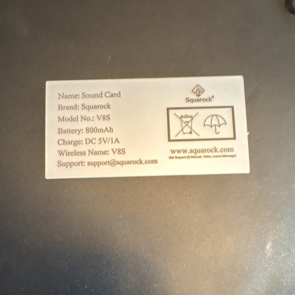 Squarock V8S External Sound Card Audio Interface 3.5 mm Output External Box