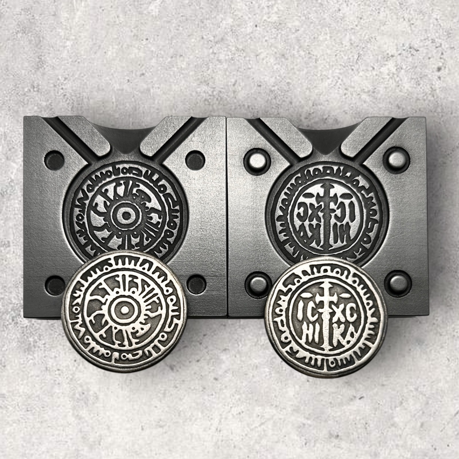 ANCIENT SICILY - Gold Tari Coin [1100's A.D.] 2-Sided Graphite Coin Mold