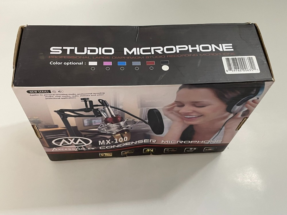 Axcess Ables MX-100 Studio Condenser Microphone Black