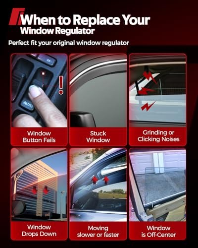 Front Driver Side Power Window Regulator with Motor Assembly, 741-664 Replace