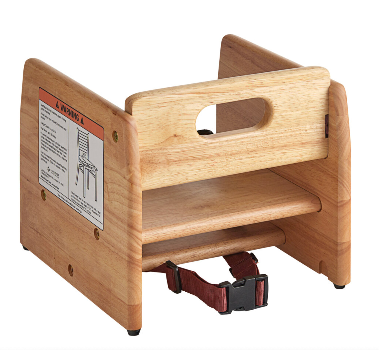 Restaurant Children Booster Seat in Natural Wood Finish - For Commercial Use