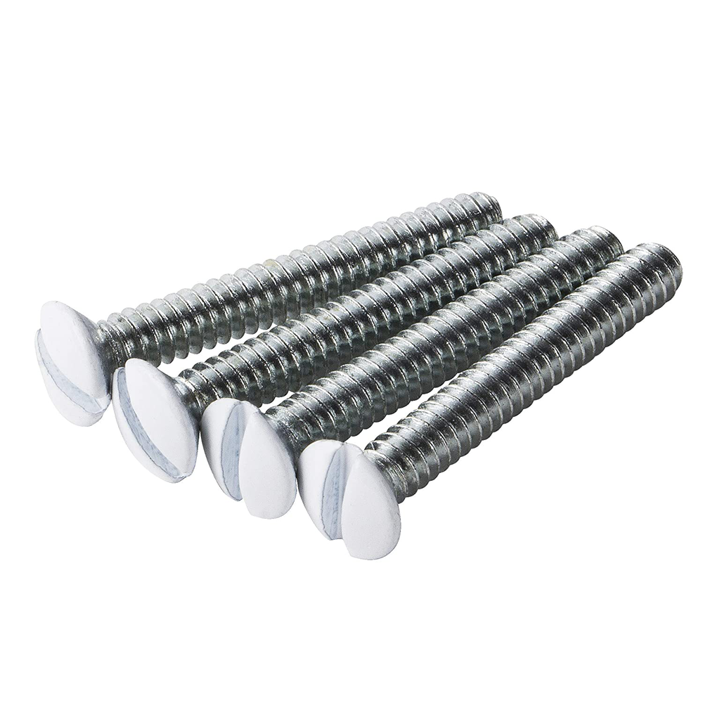 Bates Wall Plate Screws 75 Pack Assorted Size Outlet WHITE Cover Long Electrical