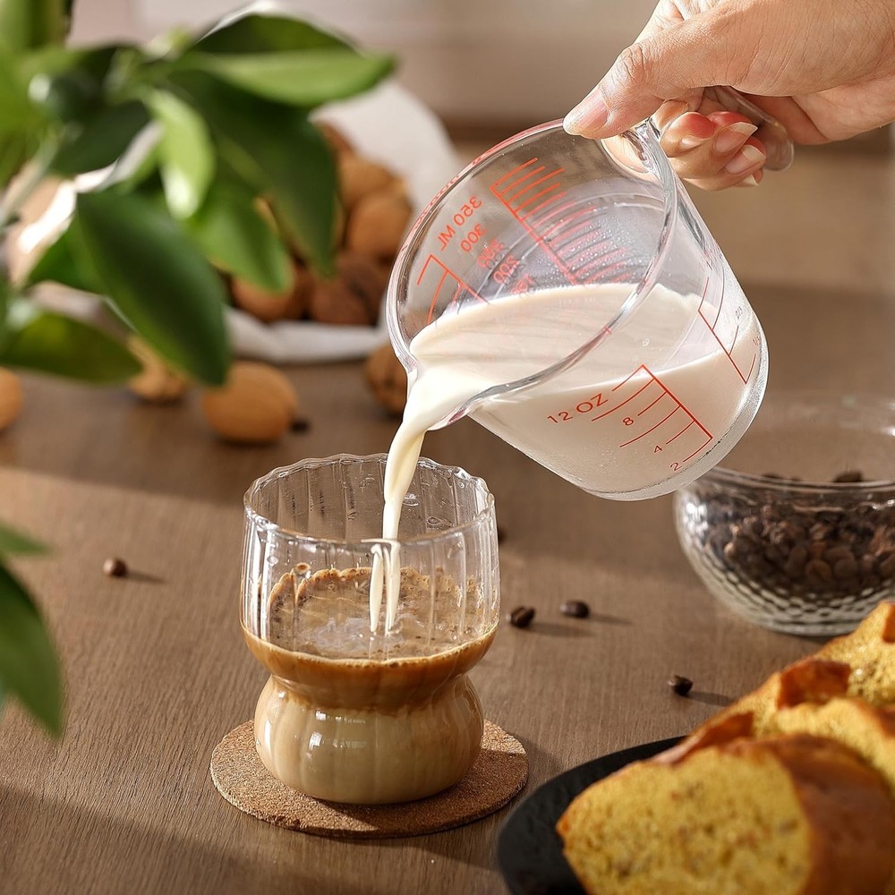 Glass Measuring Cup For Baking & Cooking kitchen Essentials Tools