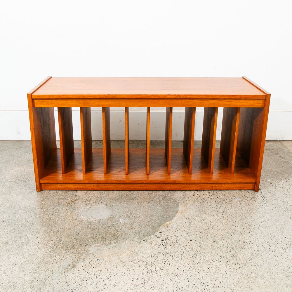 Mid Century Modern Cabinet Audio Vinyl Storage Teak LP Hifi Audiophile Vintage