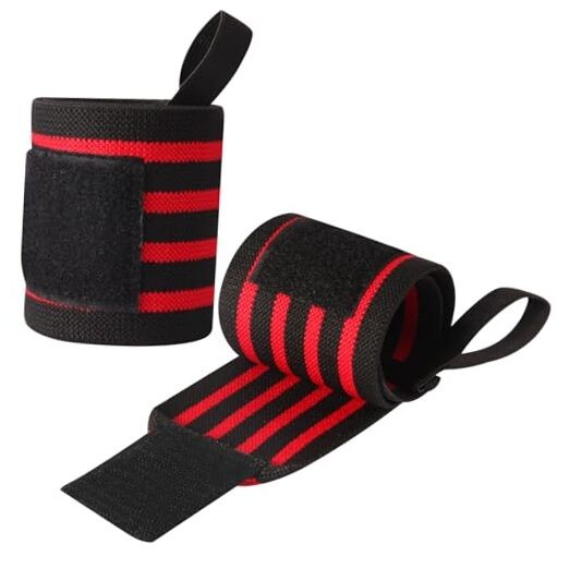 Wrist Support Straps & Lifting Straps, Ultra-Elastic Adjustable Design,