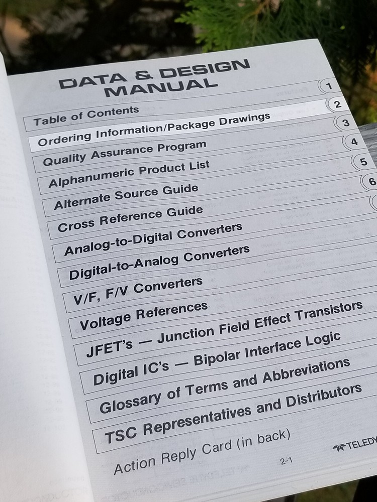 VINTAGE ELECTRONICS BOOK DATA AND DESIGN MANUAL 1981 TELEDYNE SEMICONDUCTOR