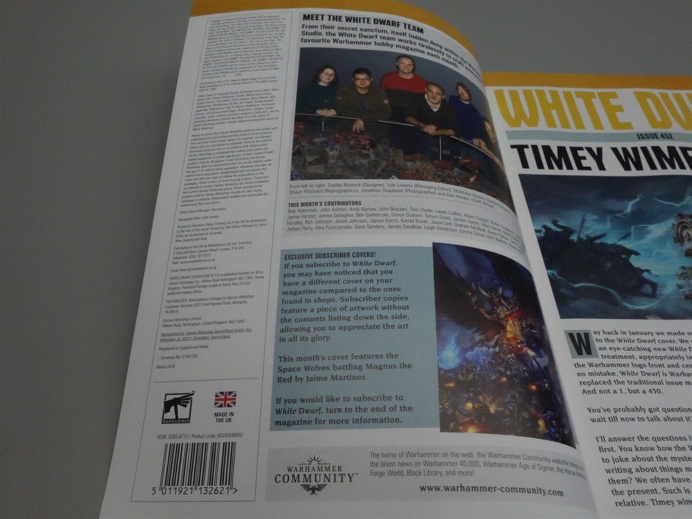 White Dwarf: 452 Subscriber Cover (Games Workshop)