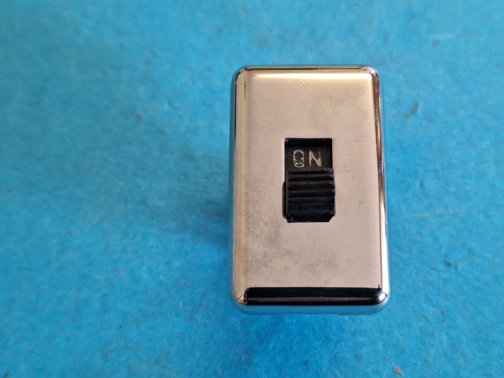 Slide switch ~ Single Pole On / Off ~ Chrome facia