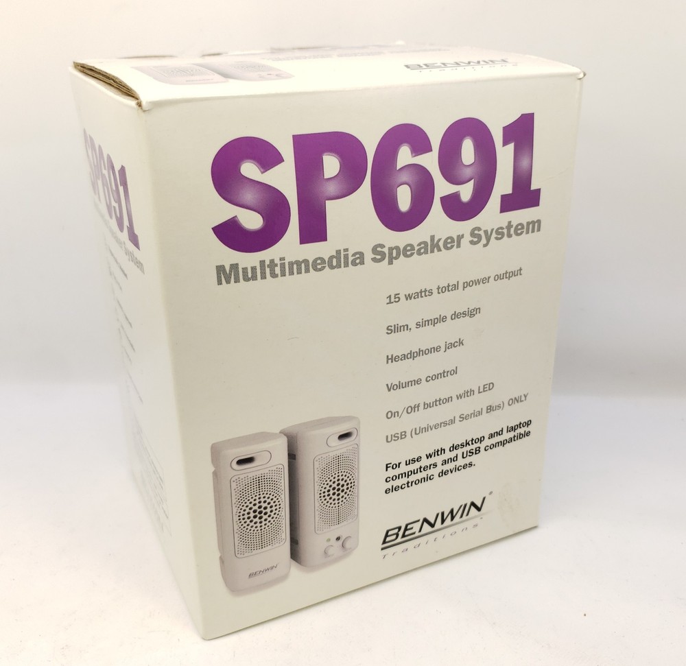 BENWIN Multimedia / Computer Speakers, SP691 NEW In Box