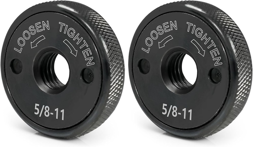 Self-Locking Flange Nuts for 4.5" & 5" Angle Grinders, 2PCS, No Wrench Needed